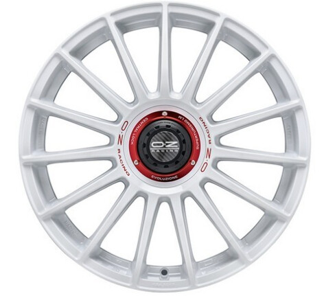 Oz Racing Superturismo Evoluzione WRC Race White Red Lettering 8,5x19 5x112 ET38 CB75,0 R12
