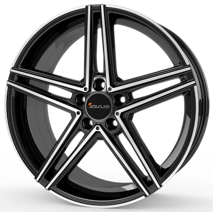 Avus AC-515 Black Polished 8,5x18 5x112 ET45 CB66.6 R14