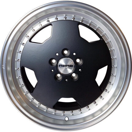 Nano 5852 Matte black machined lip 8x18 5x112 ET30 CB66,6 60°
