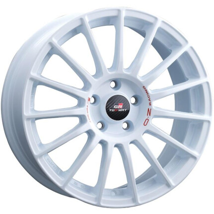 Oz Racing Superturismo TGR-WRT Race White + Red Lettering 8x18 5x114.3 ET45 CB75,0 60°